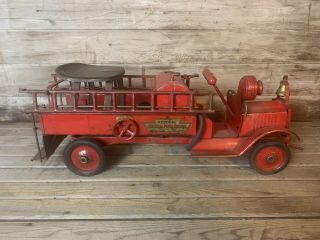 Rare Vintage Keystone Packard Chemical Pump Engine Fire Truck Pressed Steel