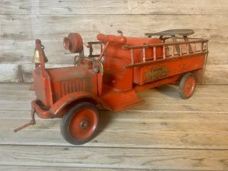 Rare Vintage KEYSTONE PACKARD CHEMICAL PUMP ENGINE Fire Truck Pressed Steel 2