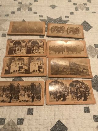 8 Mixed Antique Photo Stereoview Stereo Cards B.  W.  Kilburn