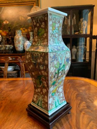A Large and Rare Chinese 18th C Famille Rose Porcelain Vase,  Marked. 4