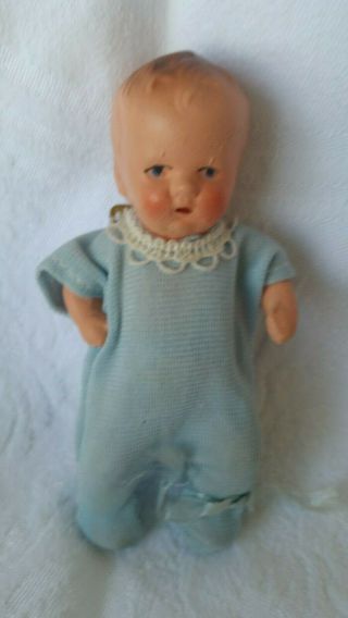 Antique German Small Baby Doll With Pajamas