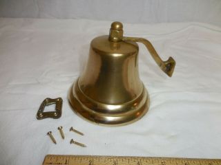 Antique / Vintage Brass 5 1/4 " Ship Bell With Mounting Hardware.