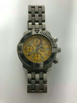 Sector Diving Team Automatic Chronograph 1000mt 3300ft 42mm Swiss Very Rare