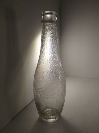 Vintage Antique Spider Web Bottle Clear Glass Rare Round Shape Spooky Goth