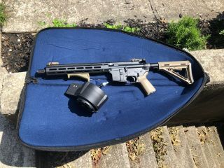 Extremely Rare Sr16 Upper And Colt Lower Viper Tech Gbbr Airsoft Gun And Drum