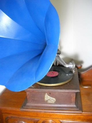 Rare Antique Columbia Type Bn Graphophone Phonograph With Exterior Horn Ca.  1901