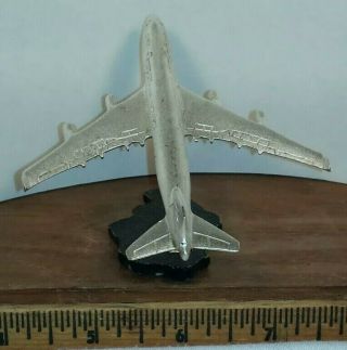 Vintage Singapore Airlines SIA MEGATOP Boeing 747 Pewter Plane with Stand - RARE 3