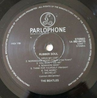 Beatles Rubber Soul Vinyl Very Rare Holland Import 1a 062 - 04 115 Greatest