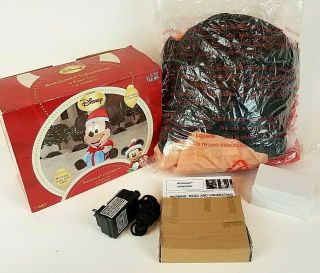GEMMY Airblown Inflatable MICKEY MOUSE Lighted 4 ' Tall Christmas RARE 2