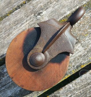 Vintage/Antique Cast Iron Barn Pulley,  