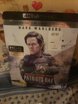 Patriots Day 4k Ultra Hd Blu Ray 2 Disc Set,  Rare Oop Slipcover Sleeve Digital
