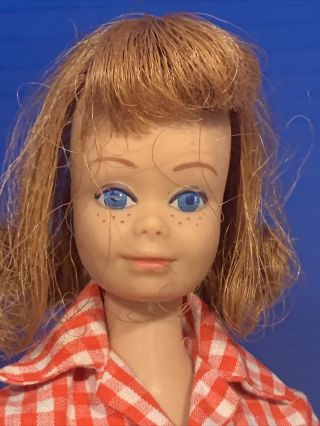 Vintage Barbie Titan Midge Doll Mattel 1969 Wearing Picnic Set Outfit