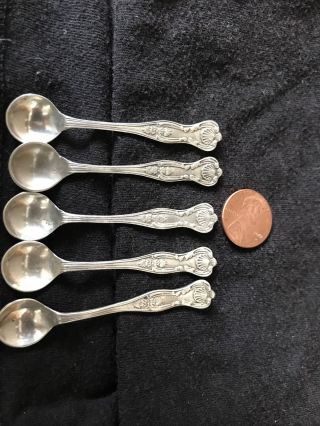 Sterling Salt Spoon Set Of 5