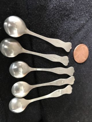 sterling salt spoon set Of 5 2