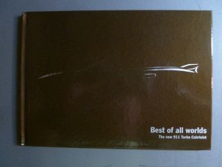 2007 / 2008 Porsche 911 Turbo Cabriolet Hardbound Showroom Sales Brochure Rare