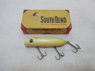 Vintage South Bend Luminous Bass - Oreno Fishing Lure W/ Correct Box No.  973 Lum