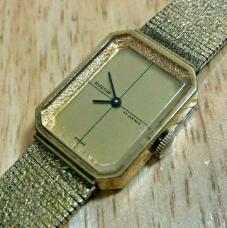Vintage Austin Swiss Lady 17 Jewels Gold Tone Hand - Winding Mechanical Watch Hour