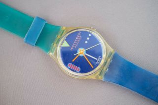 Swatch Gk114 Take Off With Case From 1988