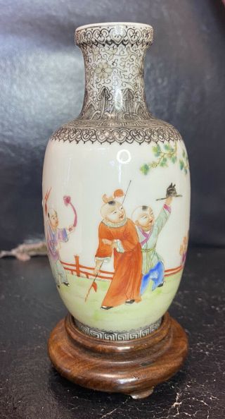 A Very Rare Early 20th Century Chinese Famille Rose Vase