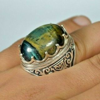 Fantastic Ancient Post Medieval Silver Ring With Filigree And Stone