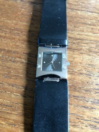 Ladies Avon Square Shaped Stone Insets Black Face And Straps W868/1