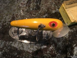 Vintage Fred Arbogast Musky Jitterbug Fishing Lure Antique Tackle Box Bait Bass 3