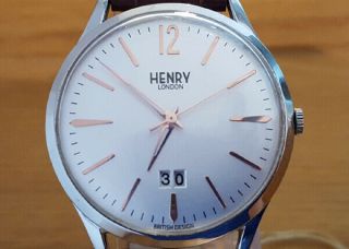 Mens Vintage Retro Style Classic Henry London Highgate Traditional Gents Watch