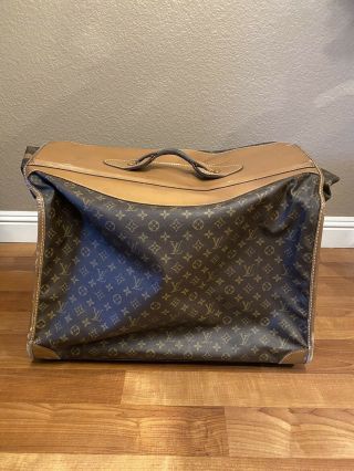 Authentic VTG Rare French Company Louis Vuitton LV Monogram Travel Garment Bag 2