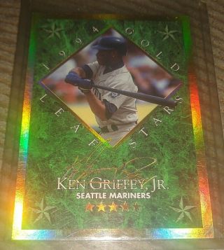 Ken Griffey Jr 1994 Gold Leaf Stars Insert Card 