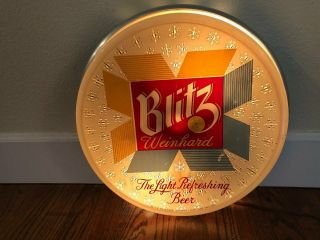 Rare Vintage 1950s Blitz Weinhard Beer Light Up Lights In Motion Snowflake Sign
