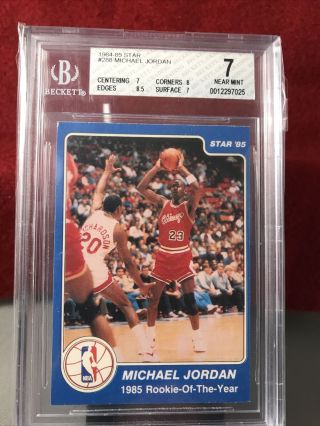 1984 - 85 Star Michael Jordan 288 Bgs 7 Rare Rookie