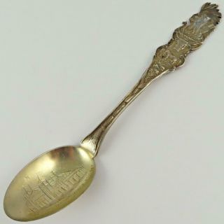 Antique Colorado Chautauqua Boulder Indian Handle Sterling Silver Souvenir Spoon
