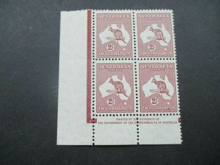 Pre Decimal Stamps: Kangaroos Block - Rare - Must Have (e63)