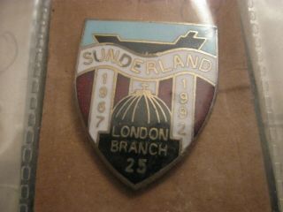 Rare Old 1992 Sunderland Football Supporters Club London Enamel Brooch Pin Badge