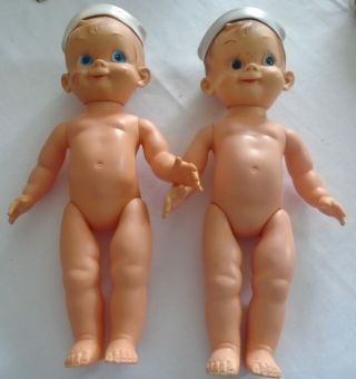 2 Vintage Effanbee Mickey Dolls Nude 10 1/2 " Late 50 