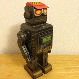 Mr.  Zerox Robot,  made by Horikawa,  Japan,  1965 rare tin toy robot from Golden Era 4