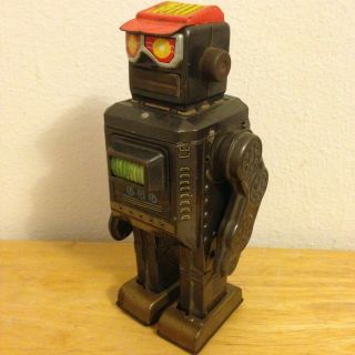 Mr.  Zerox Robot,  made by Horikawa,  Japan,  1965 rare tin toy robot from Golden Era 6