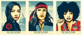 Shepard Fairey We The Future Signed Numbered Set Rare Obey Giant Poster Prints