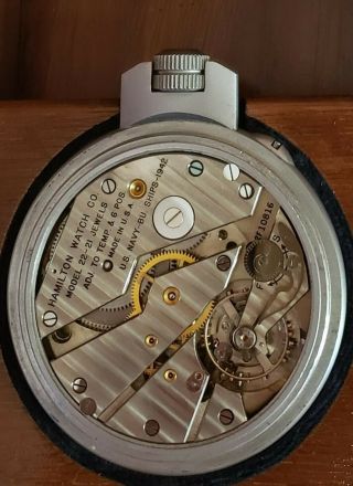 Rare Hamilton Model 22 Chronometer Army Issued 6