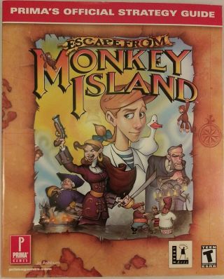 Rare Prima Official Strategy Guide For Lucasarts Escape From Monkey Island 2000