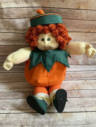Little People Cabbage Patch Doll Signed Xavier Roberts Red Hair Boy 1984 Pumpkin