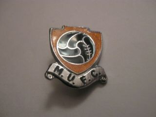 Rare Old Maidstone United Football Club (b) Enamel Brooch Pin Badge By Rev Gomm