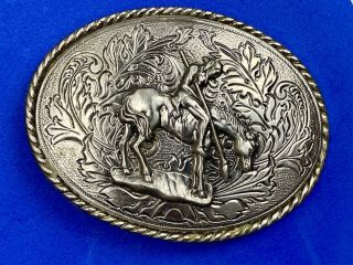 Rare End Of The Trail Native American Indian On Horse Belt Buckle By Ivan