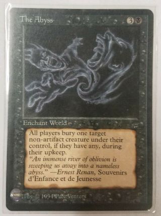1 X The Abyss Legends Rare Nm Mtg Magic The Gathering English