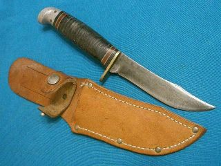 Vintage Western Boulder Usa L66 Hunting Skinning Bowie Knife Knives Old Antique