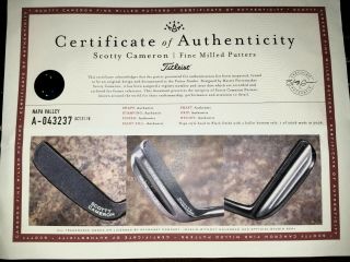 Rare Scotty Cameron 2006 Limited Edition Napa Valley Putter 35 " Fast