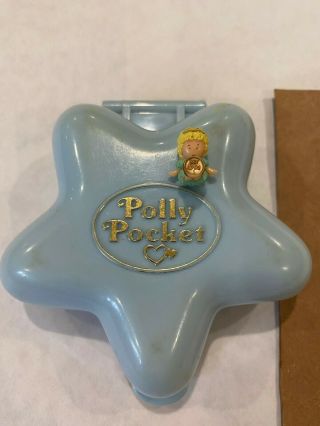 Vintage 1992 Polly Pocket Fashion Fun Compact Bluebird W/doll