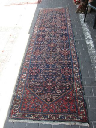 Antique Persian Runner Rug Carpet Rare Hand Made 320x91 - Cm / 125.  9x35.  8 - Inches
