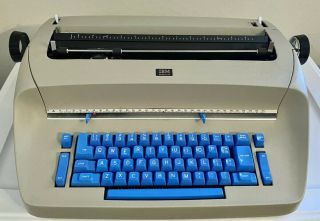 Ibm Vintage Selectric 1 Electric Typewriter - Rare Blue Keys - Parts /repair