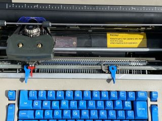 IBM Vintage Selectric 1 Electric Typewriter - Rare Blue Keys - Parts /Repair 4